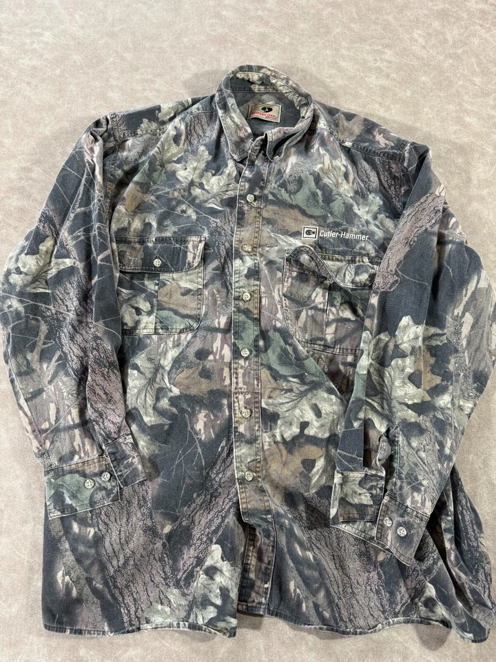 Mossy Oak Brand Camo Mens Cutler-Hammer Long Sleeve Multicolor Hunting Shirt XL - Image 1 of 4