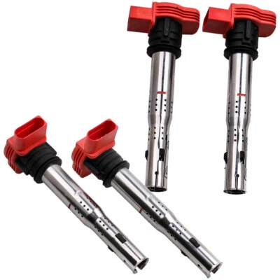 Set of 4 Spark Ignition Coil Pack For Audi A3 8P FWD 2.0T 2006 2007 2008 -2014 - Image 1 of 4