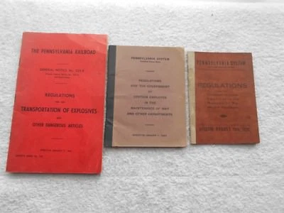 3 PRR REGULATION MANUALS-1941-1921-1922-EXPLOSIVES-MAINTENANCE OF WAY - Image 1 of 4
