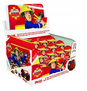 Zaini Fireman SAM Surprise Milk Chocolate Eggs with Prize Inside 24 eggs Box - Picture 1 of 3