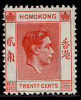 Hong Kong Gvi Sg148, 20C Scarlet-Vermilion, M Mint. Cat £14.