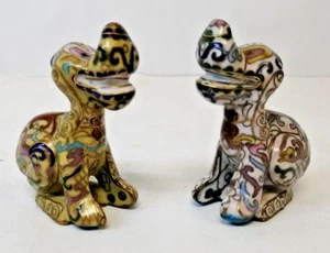 2 x Vintage Disney Pluto Cloisonne Enamel Figurines - Picture 1 of 12