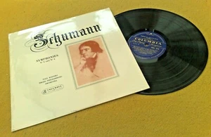 " SCHUMANN SYMPHONIES 1 & 4 " KLETZKI 33CX 1419 SUPERB BLUE GOLD UK HALF MOON - Picture 1 of 11