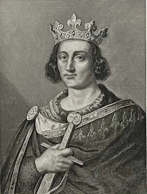Louis IX (1214-1270) Saint Louis Roi de France capétien d'après Greuze vers 1840 - Photo 1/3