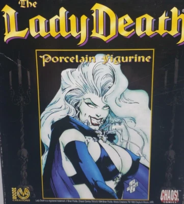 Lady Death Statue Porcelain Figurine 🔥Moore Creations Chaos NIB #3106 New! 1994 - Image 1 of 4