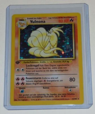 Vulnona Ninetales Pokemon 1st Edition German Holo Rare! 12/102 NM/M - Image 1 of 4