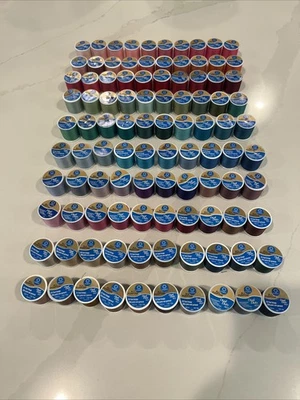 100 Coats & Clark Dual Duty All Purpose Thread 135 Yds/ Spools Poly Cotton Blend - Image 1 of 4