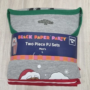 Black Paper Party Herren Weihnachten Urlaub Pyjama groß - Bild 1 von 3