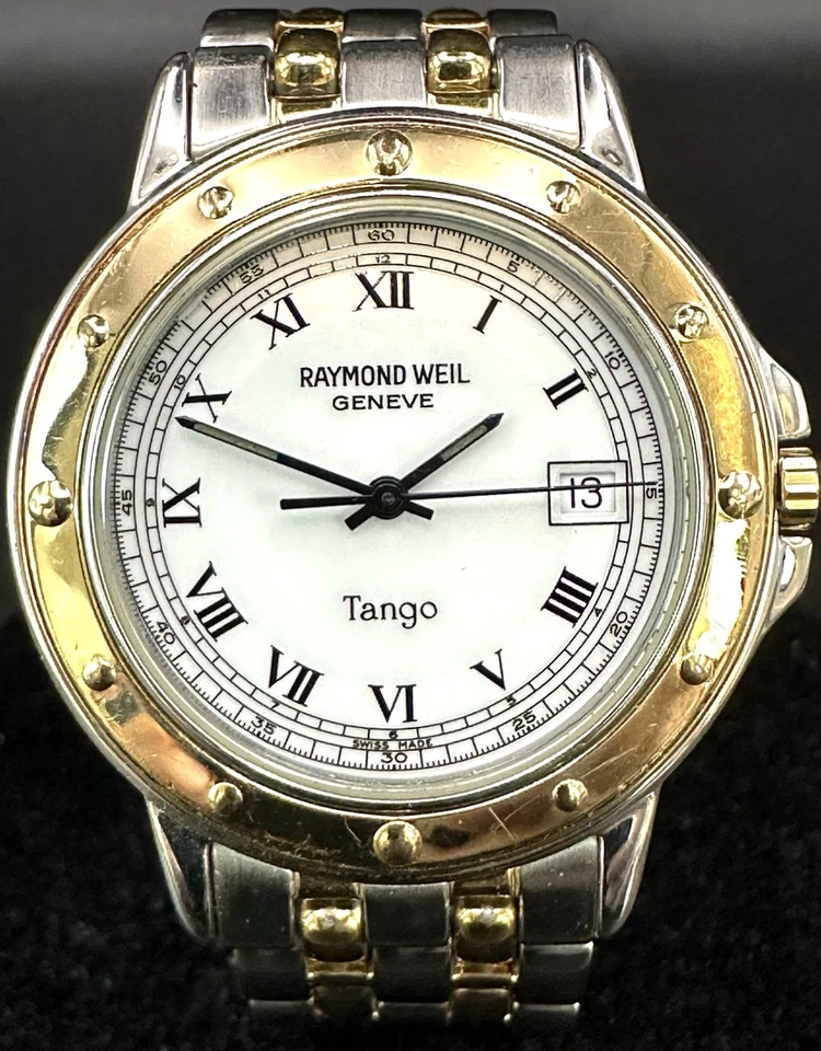 Reloj para hombre Raymond Weil Geneve Tango 5560 cristal de zafiro 35 mm funcionando nuevo murciélago Foto 1 de 1