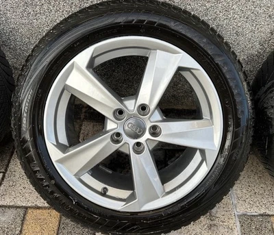 VIER ORIGINALE AUDI Q2 FELGEN 81A 601 025 B GOODYEAR 17"Zoll ALLWETTER 4SEASONS - Bild 1 von 4