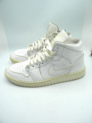 Jordan 1 Mid Triple White - 554724-130 Size 10 - Image 1 of 4