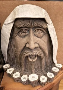 Rare David L. Davis Glazed Stoneware "Face" Menorah 10" x 10" x 6" Signed 1986 - Picture 1 of 14