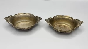 Set Of 2 Sterling Silver Gorham A2433 Trinket Ring Dish Nut Bowl - Picture 1 of 17