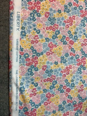 Liberty of London Quilt fabric pink blue pastel London Parks Collection choice