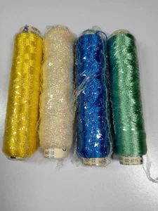 Original Rhode Island Textiles Rayon Ribbon Floss Lot of 4 Spools NOS - Picture 1 of 2