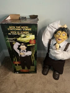 Vtg Halloween Nick The Neck Stretching Zombie Gemmy - Picture 1 of 8