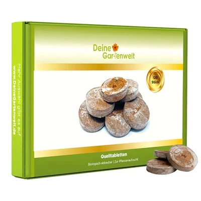 Swelling Tablets 120 x Coconut Peat Swelling Tabs - Cultivation Tabs for Cuttings - Image 1 of 4