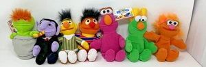 TYCO Sesame Street Lot 7 Beans 9" Plush Stuffed Toy 1997 Vintage Jim Henson New - Picture 1 of 9