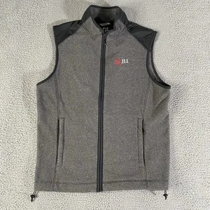 JLL Real Estate Vest Mens Medium Gray Cutter Buck Fleece Jacket Full Zip Sweater - Picture 1 of 9