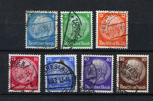 Reich alemán: 1er juego Hindenburg emitido de 1932 - ¡usado!!! - Imagen 1 de 1