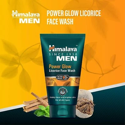 Himalaya MEN Power Glow Licorice Face Wash 50ml- Fair Bright Skin FREE SHIP - Image 1 of 4