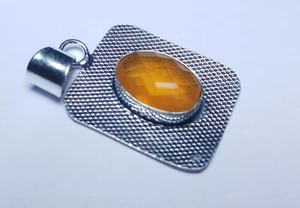 Top Orange Onyx Oval Shape Handmade Gemstone Pendant Jewellery Size 2 Inches - Picture 1 of 4