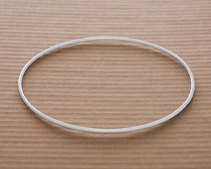 Lamp Shade Making Thick Wire Brass Metal Ring 6 inch Diameter Round in White - Picture 1 of 2