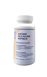 Reinhildis Apotheke Shiitake Pilz Pulver 400mg 90 Kapseln, Vegan, Keine Zusätze - Bild 1 von 2