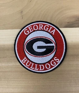 UGA University of Georgia Bulldogs parche bordado vintage hierro 3” X 3” - Imagen 1 de 1