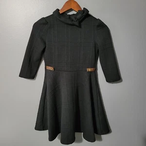 Janie and Jack Dress Size 10 Equestrian Country Old Money Black Bow Knit Girls - Picture 1 of 13