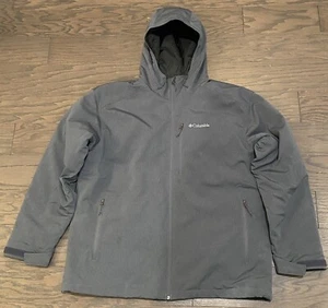 Columbia Men's Gate Racer Gray Softshell Insulated Hooded Jacket - Size XL - Picture 1 of 12