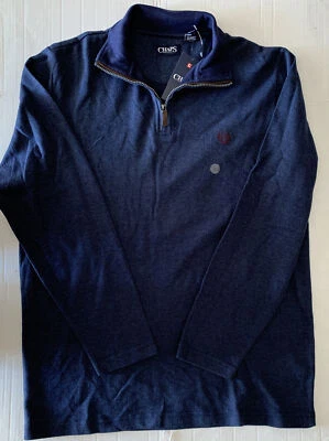 NWT Chaps 1/4 Zip Sweatshirt Blue Heather Size L - Image 1 of 2