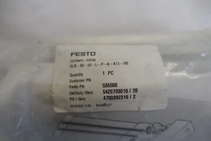 festo linear/swivel clamp CLR-50-20-L-P-A-K11-R8/535500 - Picture 1 of 4