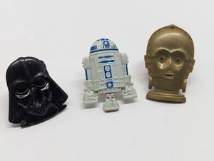 3 Vintage Star Wars Rings Cake/Cupcake Toppers R2-D2  C3PO  Darth Vader DecoPac - Picture 1 of 9