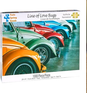 Line of Love Bugs 1000 Piece Jigsaw Puzzle Twin Spring New - Picture 1 of 2