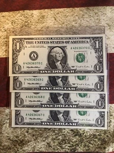 WEB PRESS NOTES $1 1995 #1/10 Plate A C Block Lot of (4) Consecutive CH/CU - Picture 1 of 7