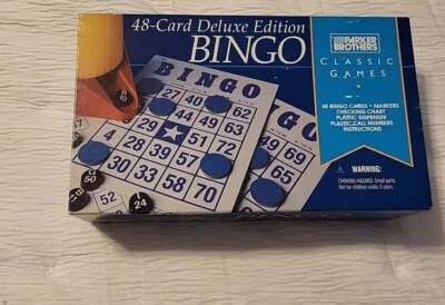 Vintage -48 tarjetas - Bingo Edición Deluxe - Parker Brothers sin abrir Foto 1 de 3