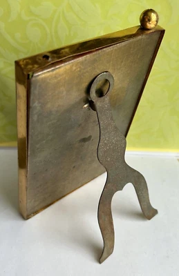 Marco de latón antiguo cuadro oro art nouveau floral botánico decoración vidrio antiguo de colección Foto 1 de 4