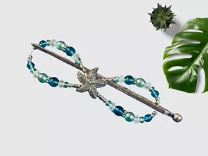 Lilla Rose Flexi - Clip 3939 Starletta w/ Color Beads Barrette Nickel Plated - Picture 1 of 1