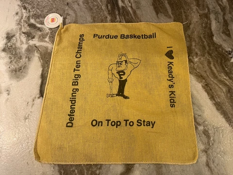 PURDUE Boilermakers Souvenir Flag Towel Banner Pete Big Ten Vintage Cover