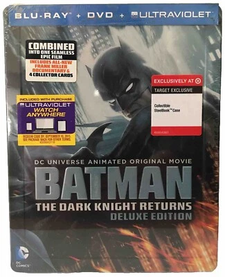 Batman The Dark Knight Returns Deluxe Edition Blu-ray+DVD Steelbook Rare OOP New - Image 1 of 2