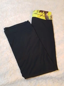 Realtree Legendary Womens Leggings M Black Stretch Drawstring Low Rise Pull On - Picture 1 of 10