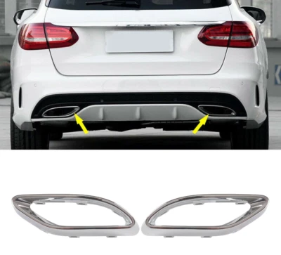 COPPIA DX+SX CORNICE FORO MARMITTA ARGENTO PER MERCEDES W177 A W238 E W205 C - Immagine 1 di 4