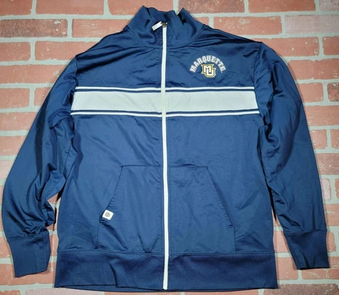 Marquette University Jacket Men's XL  ESPN U Basketball Blue Cover