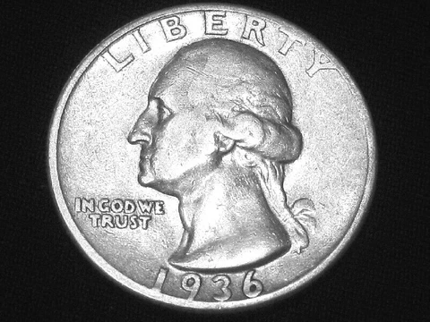 1936-D Washington Quarter --- Extra Fine +++ Cover