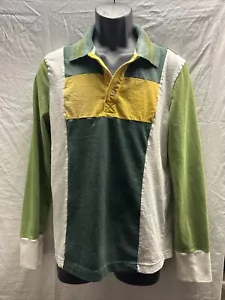 Energie Mens Multi Color Retro Long Sleeve Crew Pullover Size M Green - Picture 1 of 12