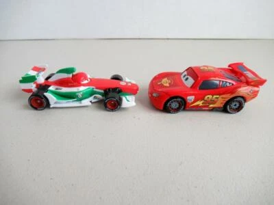 Coches Disney Francesco Bernoulli y Rayo McQueen Ruedas de Fiesta Diecast Raro Foto 1 de 4