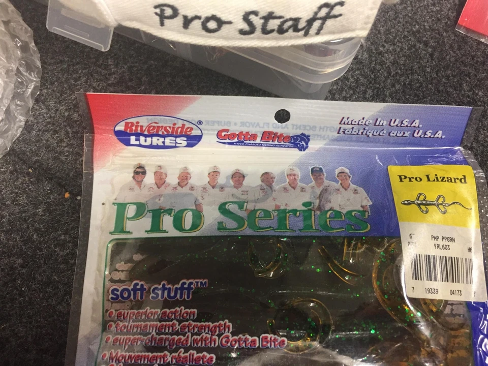 Riverside Lures 6" PRO LIZARD,  Pumpkin Pepper/green FLK 8 pk, Tournament scent! - Image 1 of 1