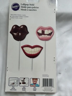 Molde para piruletas Wilton - 3 moldes para piruletas de cara divertida Foto 1 de 2