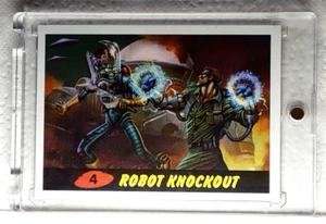2020 Mars Attacks Heritage Parallel Card 4 ROBOT KNOCKOUT - Picture 1 of 2